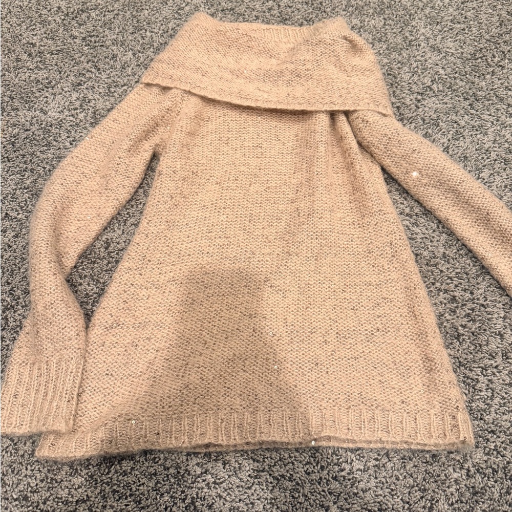 Cynthia Rowley Cozy Off-Shoulder Women's Sweater - Cream